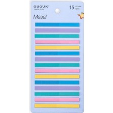 FourForce Masal 15 Renkli Şeffaf Pet Index • Index Sticker • Post-It • Sticky Note-