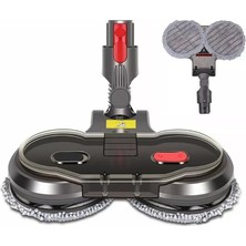 FourForce Elektrikli Çift Döner Paspas Başlığı Dyson V7 V8 V10 V11 V15 Serisi Için, Mikrofiber Pedli