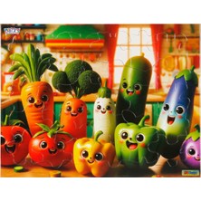 Witty Puzzlezz 30 Parça Puzzle: Neşeli Sebzeler