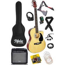 FourForce RG-560NT-AMP Natural Amfili Elektro Akustik Gitar Full Set