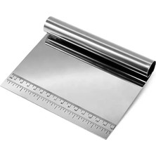 FourForce Toptan Çelik Spatula,metal Hamur Sıyrıcı,pasta Sıyırma Aparatı,hamur Dilimleyici,pasta ve Pastacılık Için Çelik Şekillendirici ve Hamur Porsiyonlayıcı