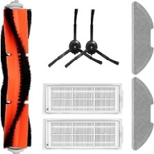 FourForce Mi Vacuum Mop 2 Pro ve Mi Vacuum Mop Lite (MJSTL-MJST1SHW Model Uyumlu) Hepa Filtre Fırça,mop Paspas Yedek Aksesuar Seti-Model No Kontrol Ediniz
