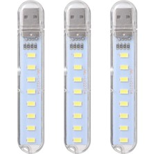 FourForce 3 Adet Mini USB LED LED LED Okuma Beyaz Işık Taşınabilir USB Dizüstü Bilgisayar Klavyesi Için Taşınabilir Gece Lambası