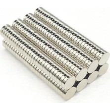 FourForce Adet 8X2MM Yuvarlak Güçlü Neodyum Mıknatıs (Çap 8 M M Kalınlık 2 Mm)