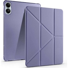 FourForce Xiaomi Redmi Pad Pro 12,1inç ile Uyumlu Kılıf Katlanır Kalemlikli Standlı Akıllı Kapak Case, Leverder Lila