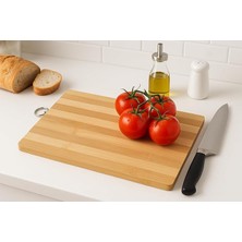 FourForce Store Doğal Bambu Kesme Tahtası | 20X30 cm | Antibakteriyel, Dayanıklı, Çizilmez | Mutfak Için Ideal
