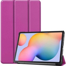 FourForce Aksesuar Mor 3. Jenerasyon Smart Cover Standlı 1-1 Kılıf-Mor Lenovo Tab M10 TB-328F ile Uyumlu