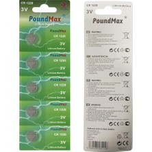 FourForce Adet CR1220 DL1220 1220 LIR1220 3V Poundmax Lityum Pil Lityum Düğme Pil, Küçük Elektronik Cihazlar Için Araba Anahtarları, Uzaktan Kumandalar, Teraziler, Saatler Ölçüm Cihazları ve Hesap Makineleri