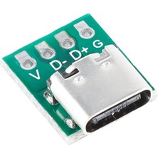 FourForce Type C 4 Pin Dıp Çevirici Pcb USB Dip Adaptör