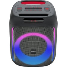 FourForce Parti Hoparlörü AS-P200BT - Dinamik Işık Gösterisi, 10 Saat Pil Ömrü, Bluetooth, Tws (Kablosuz Stereo), Usb, Sd Kart, Aux Girişi, Mikrofon Girişi, Siyah