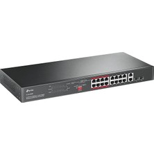 FourForce TL-SL1218MP, 16-Port 10/100MBPS + 2-Port Gigabit Unmanaged Poe Switch