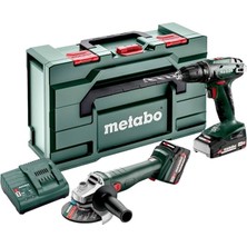 FourForce 685204500 Combo 2.4.3 Bs 18 Akülü Matkap + W 18 L 9-125 Akülü Avuç Taşlama Seti (1 Adet 4.0 Ah 18V Akü + 1 Adet 2.0 Ah 18V Akü + Şarj Cihazı)