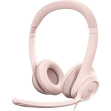FourForce H390 Kablolu Kulak Üstü Mikrofonlu Kulaklık, Dijital Stereo Ses, Katlanabilir Gürültü Önleyici Mikrofon, Kablo Üzeri Denetimler, Pembe
