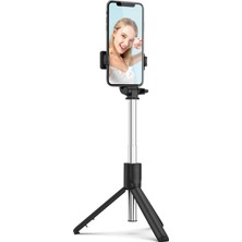 FourForce Çubuğu Tripod – 3’ü 1 Arada Bluetooth Uzaktan Kumandalı Telefon Tutucu, 360° Döner Başlık, Ios & Android Uyumlu, Vlog Youtube Tiktok Video Çekimi Için Hafif Tripod Infomax