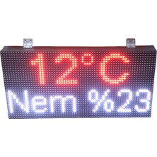 Ledmer 32X64CM P10 Rgb LED Saat-Tarih-Sıcaklık-Nem Göstergesi