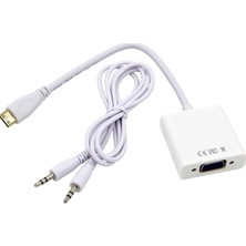 FourForce HDMI To VGA Ses Destekli Çevirici Dönüştürücü Adaptör