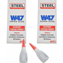 2 Adet Steel V47 Süper Hızlı Japon Yapıştırıcı, Çok Amaçlı Hızlı Yapıştırıcı, Güçlü Tutuş, Hızlı Yapıştırma, Dış Şoklara Dayanıklı, Süper Güçlü