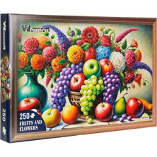 Witty Puzzlezz 250 Parça Puzzle: Meyveler ve Çiçekler