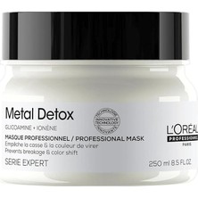 FourForce Professionnel Paris Serie Expert Metal Detox Renkli ve Açıcı ile Işlem Görmüş Saçlar Için Metal Karşıtı Saç Bakım Maskesi 250ML
