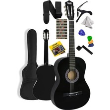 FourForce CG-36BK Kaliteli 36 Inç 3/4 Juniur Çocuk Gitarı 8-12 Yaş Arası (Çanta Askı Pena Metod)