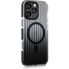 FourForce iPhone 15 Pro Max Için Elite Serisi Magsafe ile Uyumlu Arkası Yarı Saydam Parmak Izi Tutmayan ve Çizilmeyen Polikarbonat Kenarları Yumuşak Silikon Kılıf (Siyah, 15 Pro Max)