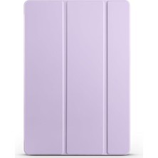 FourForce Galaxy ile Uyumlu Tab S10 Fe Plus Zore Smart Cover Kalem Bölmeli Standlı 1-1 Kılıf Lila
