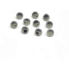 Bluz Düğmesi/ Metal Bluz Gömlek Düğmesi/ 1 cm / Gümüş / 10 Adet