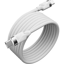 FourForce Örgülü Mıknatıslı 60W Type-C To Type-C 1mt Data ve Şarj Kablosu Spk-13