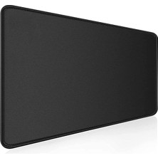Classic Mouse Pad, Dikişli Kenar, Kaymaz Taban, Büyük Boy Pürüzsüz Yüzey, Baskısız Ofis Tipi Masa Koruyucu, Ergonomik Mouse Ped (90X40 cm - Xx Large, Siyah)