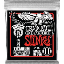 FourForce Ball Sıska Üst/ağır Alt Slinky Kaplamalı Titanyum Rps Elektro Gitar Telleri, Ölçü 10-52