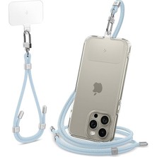 FourForce Cross Body Strap V2 Set Boyun Askı Ipi + Wrist Strap El Askı Ipi + Contag Tutucu Aparat (Tüm Cihazlarla Uyumlu) Mute Blue - AFA08364