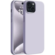 Akmanora Newface Apple iPhone 15 Plus Kılıf First Silikon - Lila