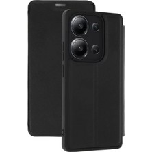 Akmanora Newface Xiaomi Redmi 15C 4g Flip Cover - Siyah