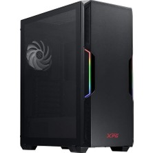 FourForce Xpg Güçlü Orta Boy Bilgisayar Kasası, Atx/micro Atx, Mini-Itx, Kompakt Boyut, Temperli Cam Yan Panel, I/o USB 3.0 Bağlantı Noktası, Siyah