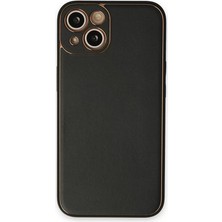 Akmanora Newface Apple iPhone 14 Plus Kılıf Coco Deri Silikon Kapak - Siyah