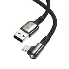FourForce C2067 Stark 60W USB To Type-C Şarj Kablosu 1.2m 3A-SIYAH