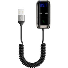 FourForce Bluetooth Aux Araç Kiti Fm Transmitter USB Kablo Çıkış Oto Müzik Çalar Kiti 2cihaz Bağlantılı