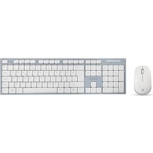 FourForce KM-6063 Beyaz/gri Kablosuz Q Multimedia Klavye + Mouse Set