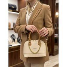Just Polo Kadın Zincir Detaylı Şık El ve Omuz Çantası Shoulder Bag Ebat : 25X22 cm