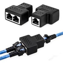 FourForce 2 Portlu Ethernet Splitter, Çift Lan Kablosu, Ethernet Bölücü, RJ45 Dişi Adaptör Konnektörü