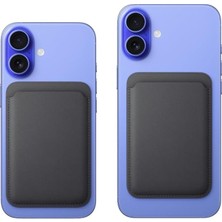 FourForce iPhone Için Magnetic Magesafe Özellikli Uyumlu Koruma Kartlıklı Deri Cüzdan Kılıf (Siyah)