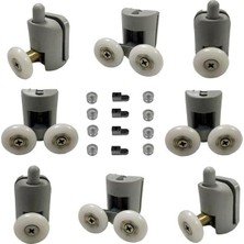 FourForce Duşakabin Tekerleği Cam Kabin Tekeri Rulman Plastik 8 Li Set Teker Çapı 22 mm
