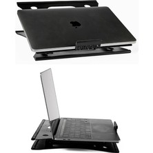 FourForce - Tüm Modellerle Uyumlu Sınırsız Kademeli Çelik Notebook Laptop Standı Yükseltici Altlık