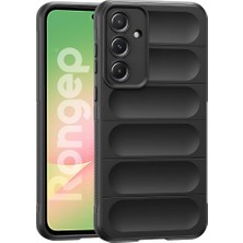 FourForce Samsung Galaxy A56 Için Koruyucu Kalın Yapılı Rugged Tpu Silikon Kılıf Kamera Yükseltili Içi Süet Dokulu Kenarları Darbe Emici ve Kayma Önleyici Özellikli Tam Kaplayan Koruyucu Kılıf (Siyah)