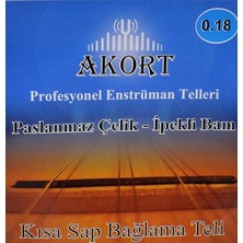 FourForce Kısa Sap Bağlama-Saz Teli 0.18 + Tezene Hediye