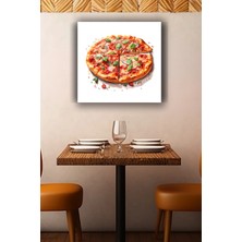 Lucena Margherita Pizza Metal Tablo Italyan Mutfak Temalı Dekoratif Modern Duvar Tablosu
