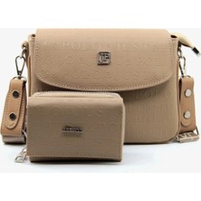 Just Polo Kadın Su Geçirmez Şık El & Omuz Çantası ve Cüzdanı Kombin Shopper