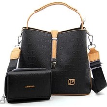 Just Polo Kadın Su Geçirmez Şık El & Omuz Çantası ve Cüzdanı Kombin Shopper