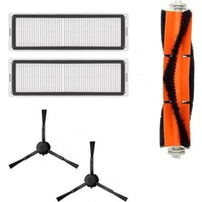 FourForce Mi Vacuum Mop 1c 2 In 1-Vacuum Mop Pro 2+3d (Dikkat: Kameralı-Plus Global)-Vacuum Mop 2 Ultra-Vacuum Mop 2c Uyumlu Hepa Filtre,fırça Yedek Parça Seti-Siyah 5 Li
