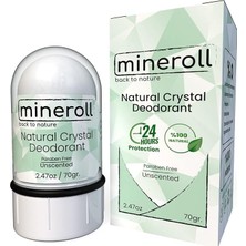 FourForce Kristal Deodorant - Vegan, Kokusuz, 24 Saat Koruma, Kadın ve Erkeler Için - Alum Taş, Mineral Tuz, Roll-On, 70 gr